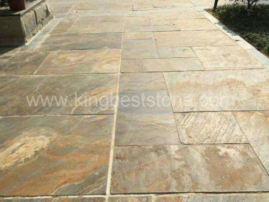 Rusty Yellow Slate Cut-to-size Natural Split Floor Tiles