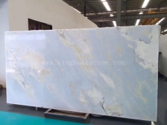 Sky Blue With Clouds Marble Polished Slabs and Tiles