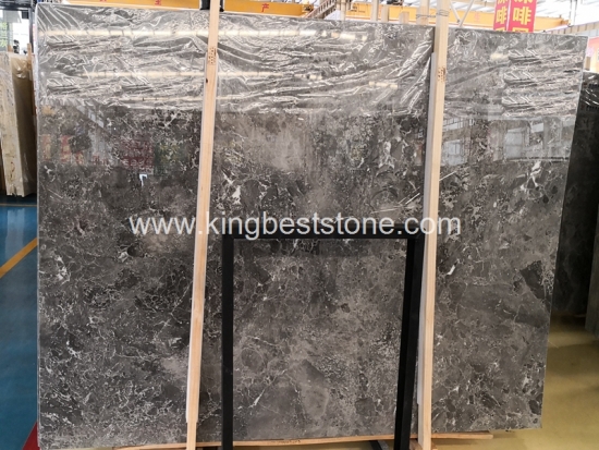 Romantic Dark Grey Marble Polished Slabs and Tiles