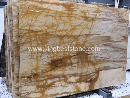 Siena Gold Yellow Marble Polished Slabs and Tiles