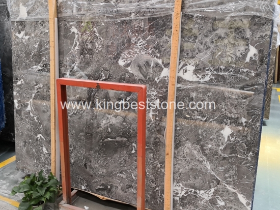 Romantic Dark Grey Marble Polished Slabs and Tiles