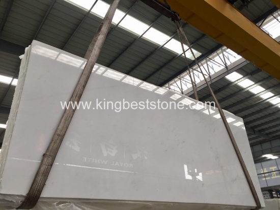 Royal Pure White Marble Polished Slabs and Tiles